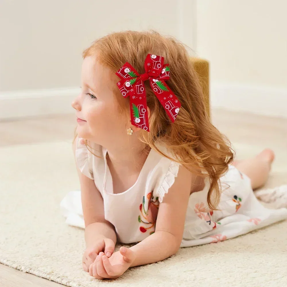 Pinzas para el pelo de decoración para niñas, accesorios para el cabello para fiesta de año nuevo, suministros para el cabello, regalo al por mayor, 2 unidades por lote