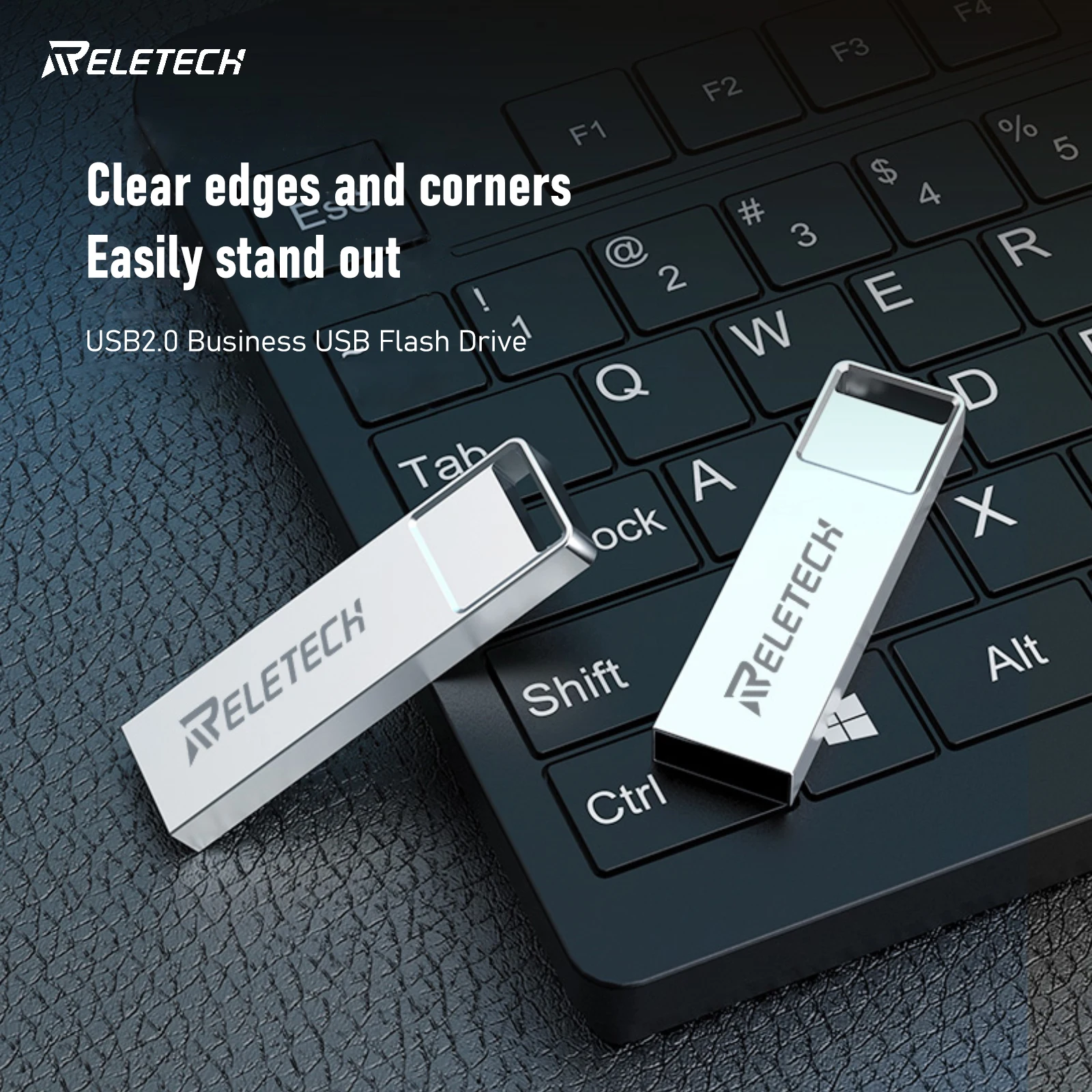 Reletech USB Flash Drive Metal 16 32 64GB USB Flash Disk Computer Data Backup Gift High Speed Waterproof USB Flash Disk