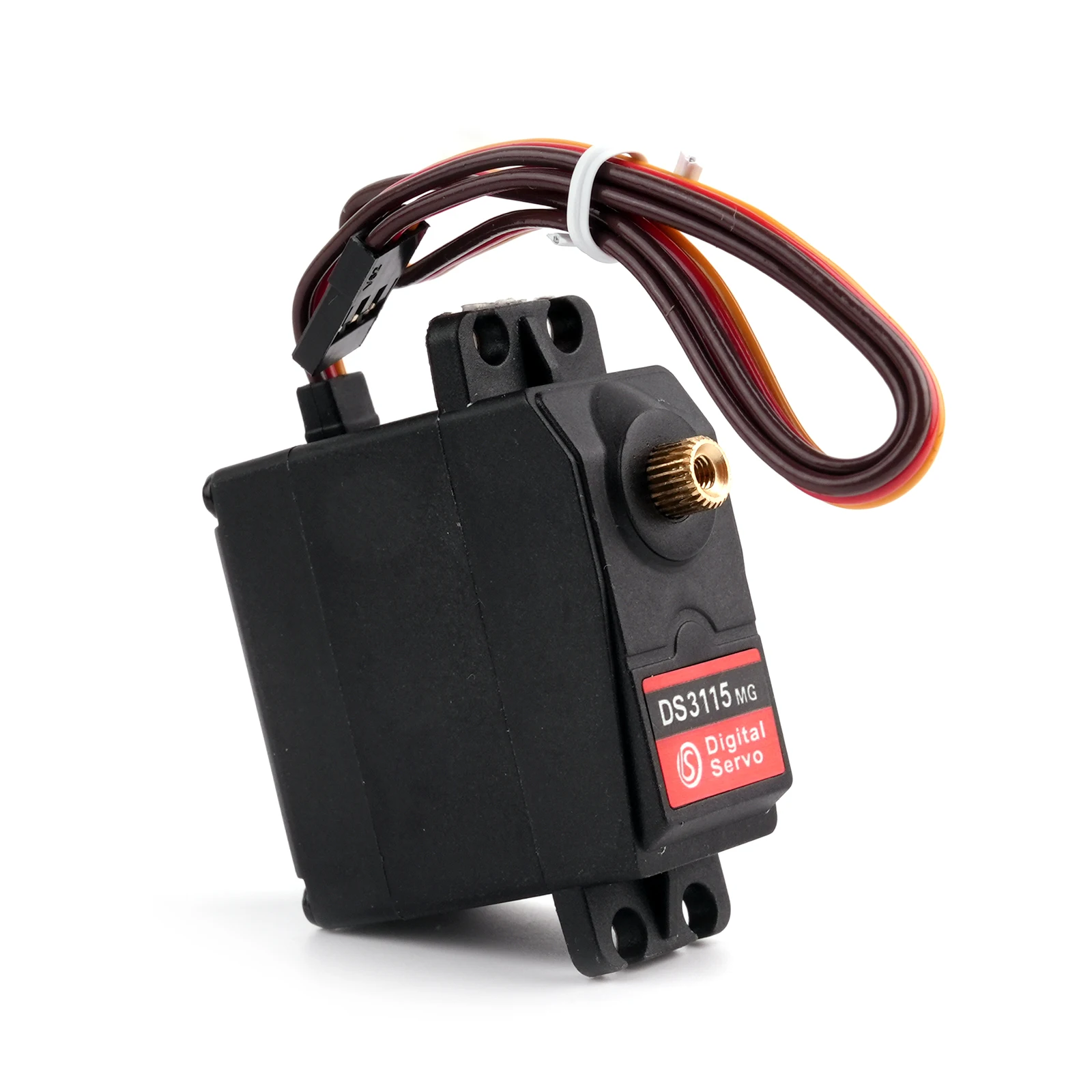 Servo digitale RC da 7,4 V 15 kg 1/275 ingranaggi 0,14 sec/17 kg Servomotore ad alta velocità/carico per barca robot per auto intelligente Nero