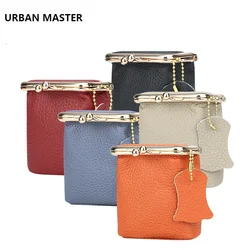 URBAN MASTER Mini Lipstick Holder For Women, Solid Color Fashion Kiss Lock Key Storage Pouch, Portable Coin Purse Pendant 1641