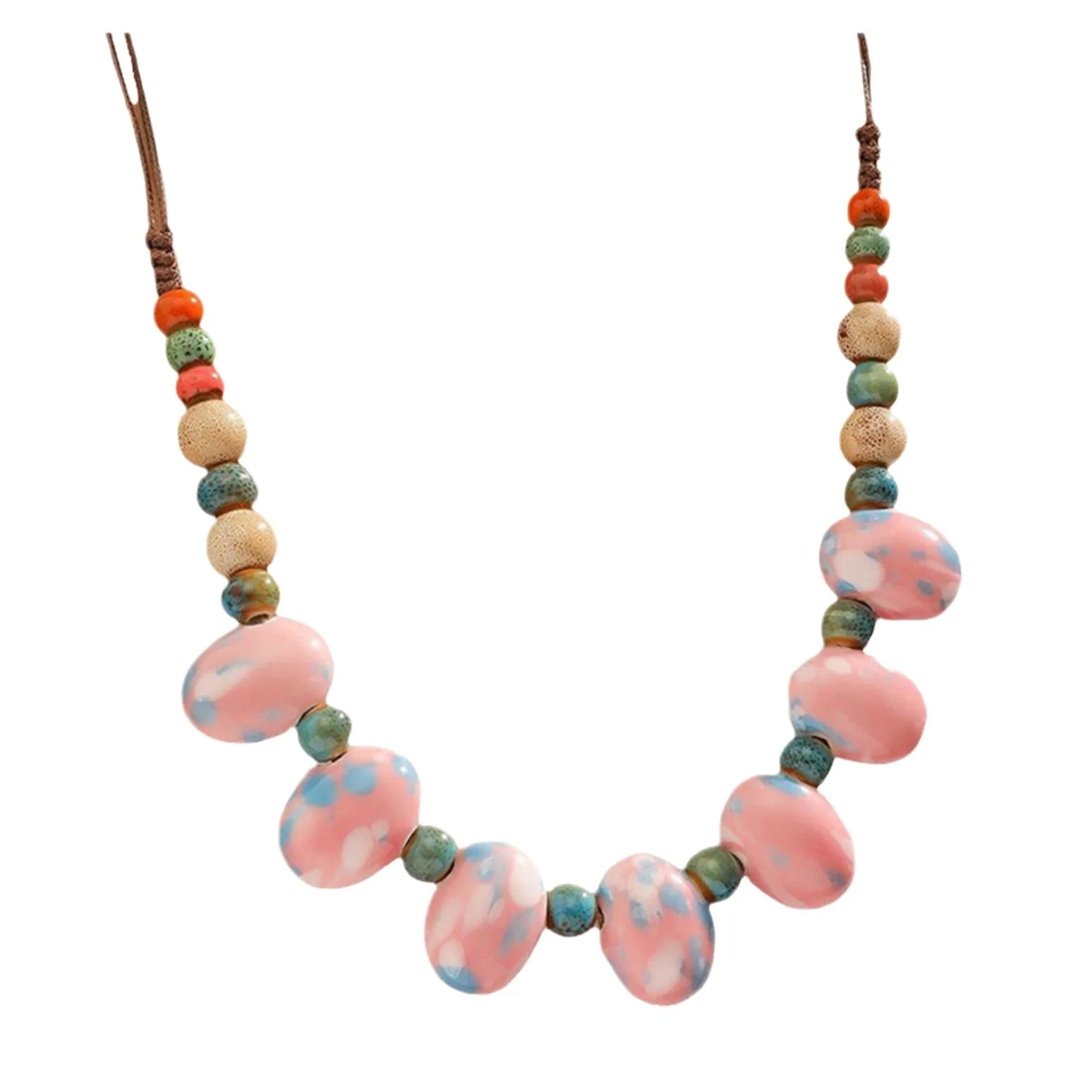 جديد الصينية زن الحجر الطبيعي مطرز قلادة المرأة المتخصصة فريدة من نوعها الراقية سلسلة عنق قصيرة الترقوة سلسلة الملحقات المد