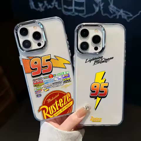 Phone Case for Samsung Galaxy S25 S24 S23 S22 S21 S20 Note20 FE Ultra Edge Plus 4G 5G Transparent Cover Cars Lightning McQueens