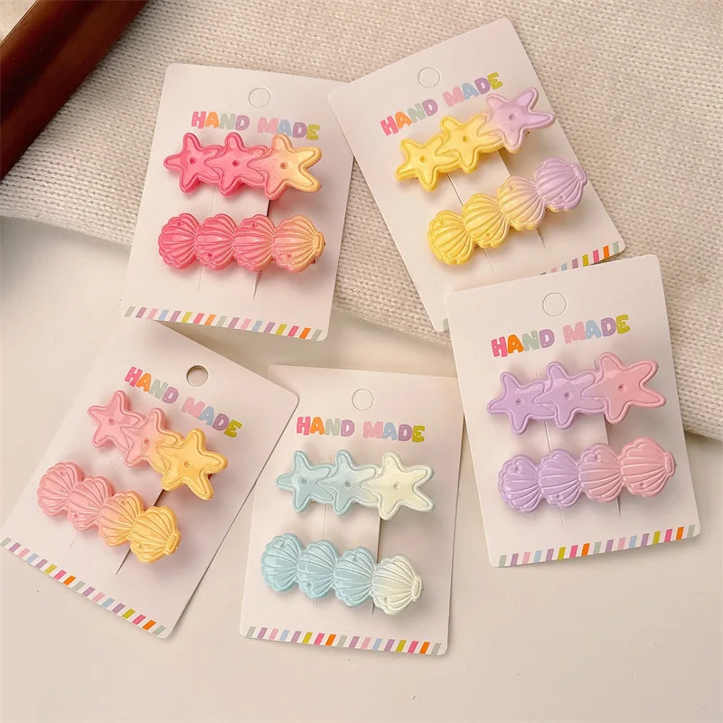 

Shell Starfish Hairpin Female New Seaside Vacation Side Clip Bangs Clip Hairpin Advanced Duck Bill Clip