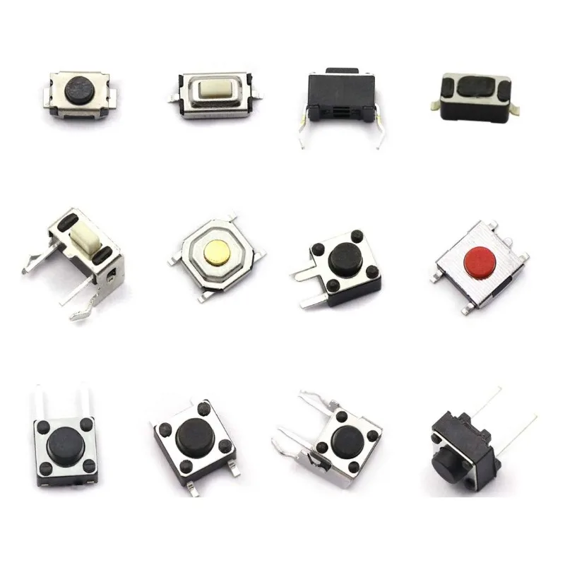 120pcs 12 Values 10 Pieces of Each Type Tactile Push Button Switch Micro Momentary Tact Switch Assortment Kit