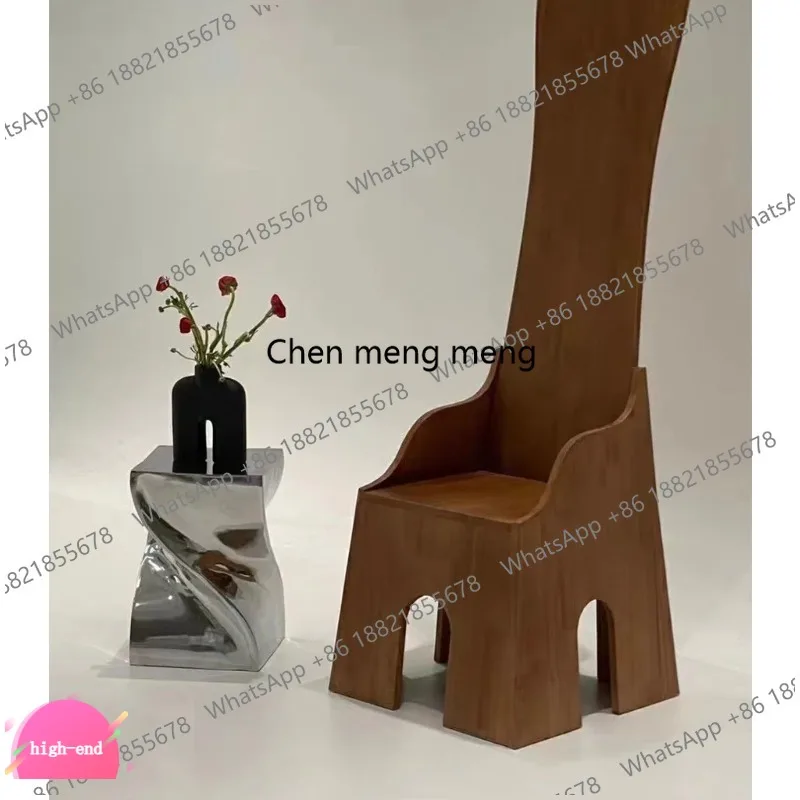 Stainless steel special-shaped coffee table designer twist stool sofa edge creative corner table