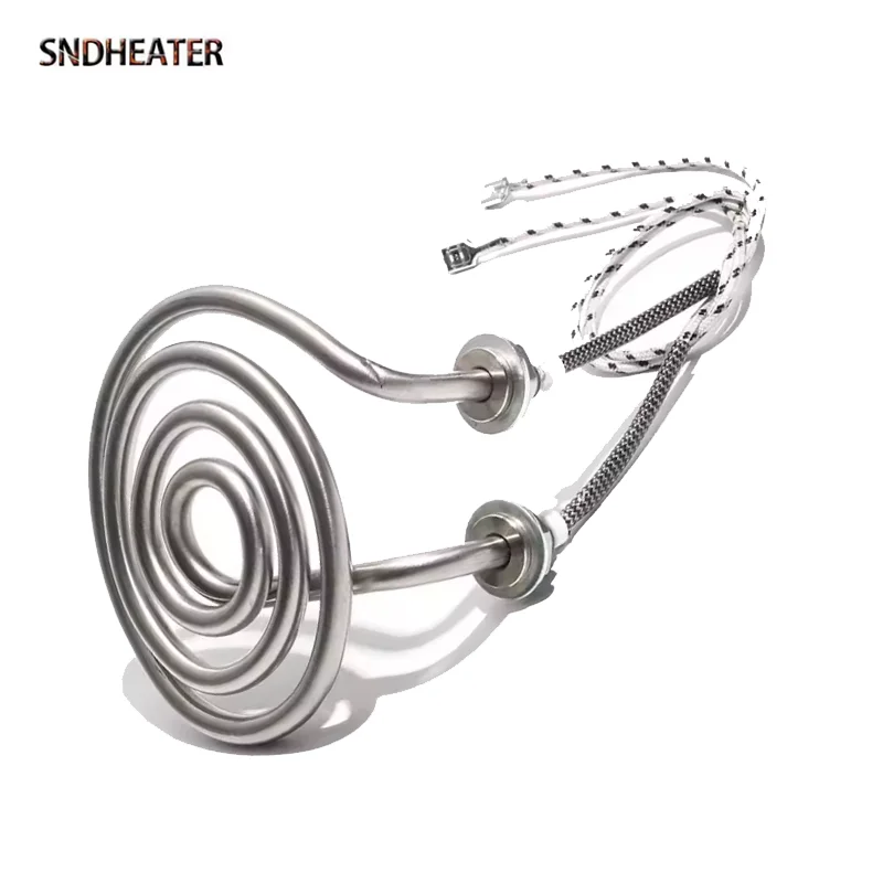 SNDHEATER M10 Thread Spiral Circle Shape Immersion Heater 230V 1KW Electric Round Water Heating Heating Coil 100MM for Bucket