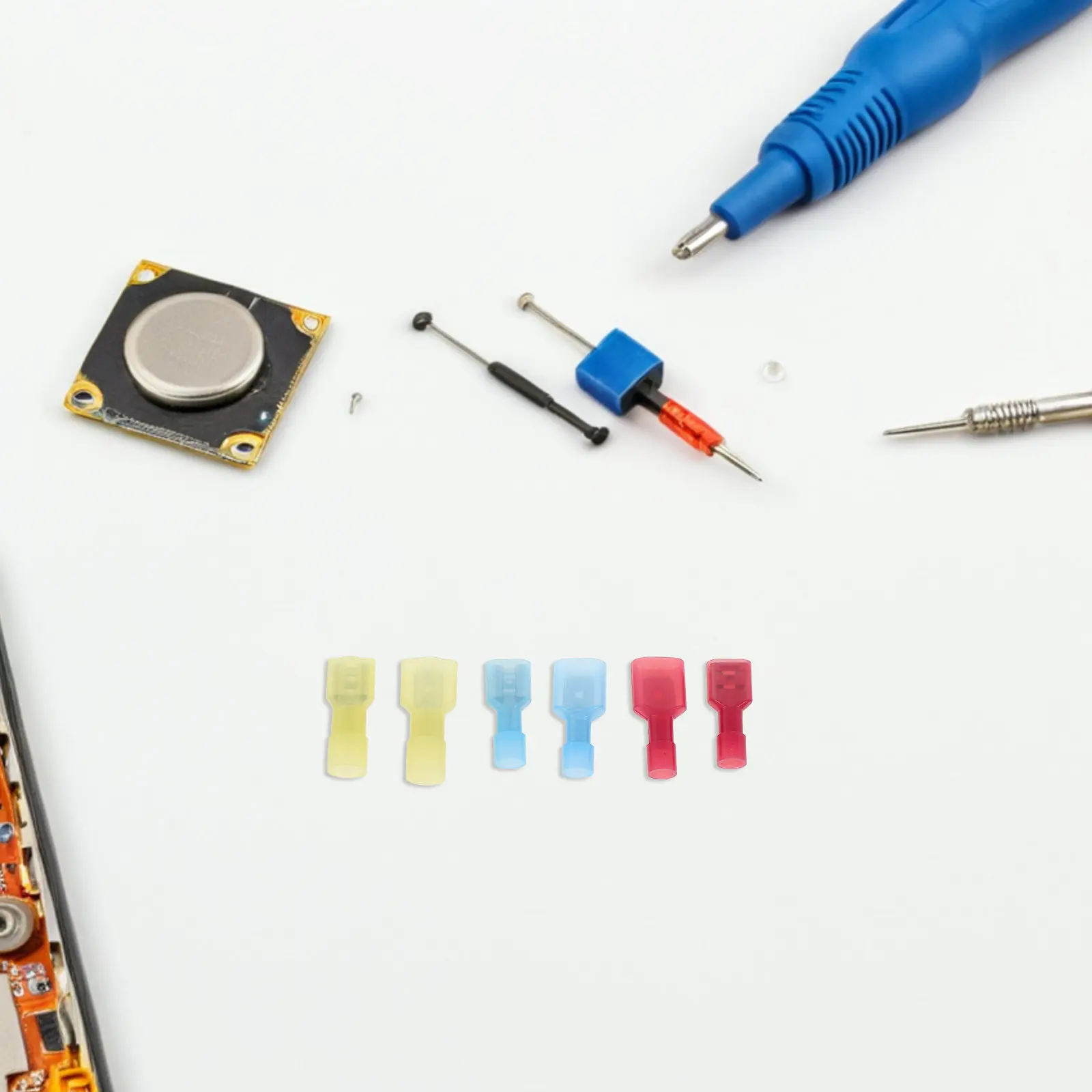 200Pcs Electrical Insulated Spade Terminal Connectors Nylon Male Female Wire Crimp Quick Disconnect Kit for Car Speaker