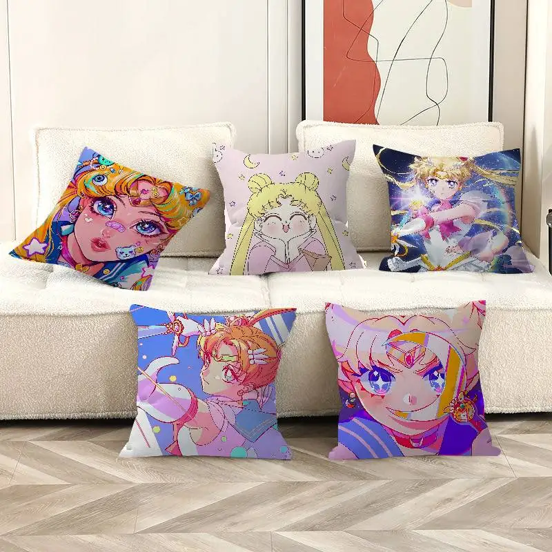 S-Sailores Cute Girl Moon pillow cover sofa cushion cover home room decoration children gift