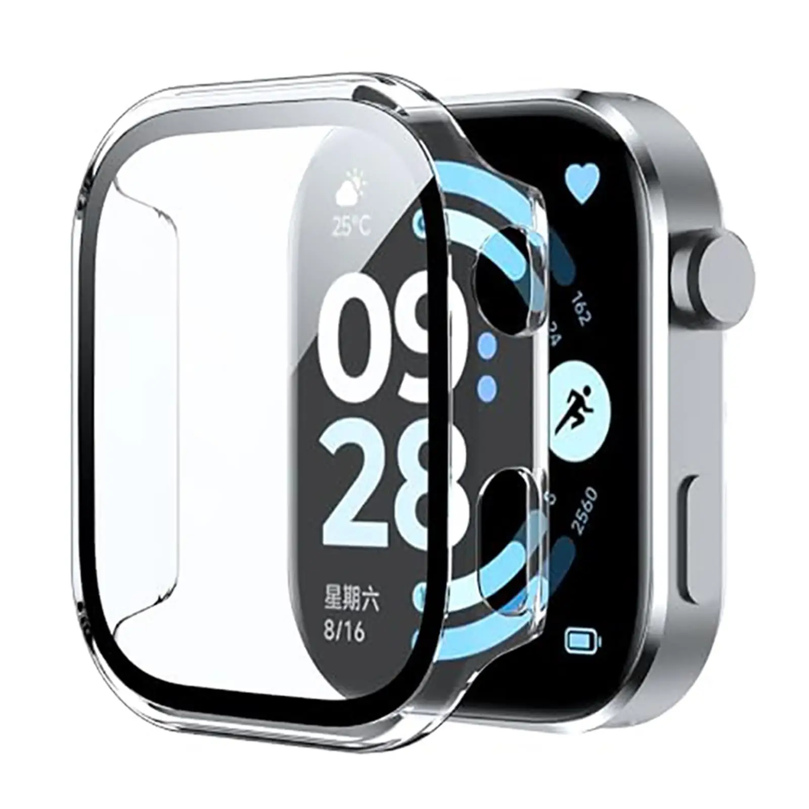 Case + Tempered Glass for Xiaomi Redmi Watch 6 Screen Protector All-Around Protective Case for Redmi Watch 6 Bumper Accessories