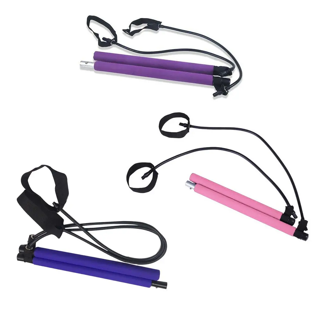 New Fitness Yoga Pilates Bar Stick Crossfit Resistance Bands Trainer Yoga Pull Rods Pull Rope Portable home Gym Body Workout