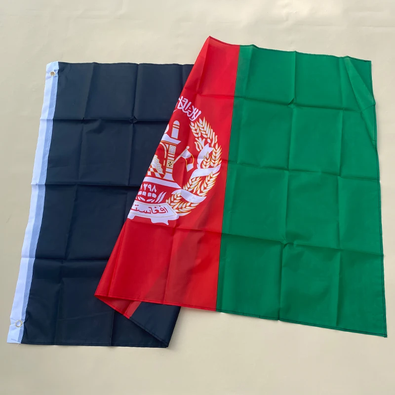 Eoodlove FLAG 90X150cm Afghan Flag Kabul Flag Indoor and Outdoor Decoration Islamic Republic Flag