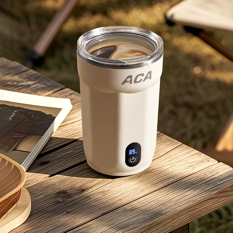 

Мини-электрическая портативная автоматическая чашка для перемешивания, умный дисплей температуры и уровня зарядки аккумулятора, 300 мл, автоматическая магнитная зарядка через USB