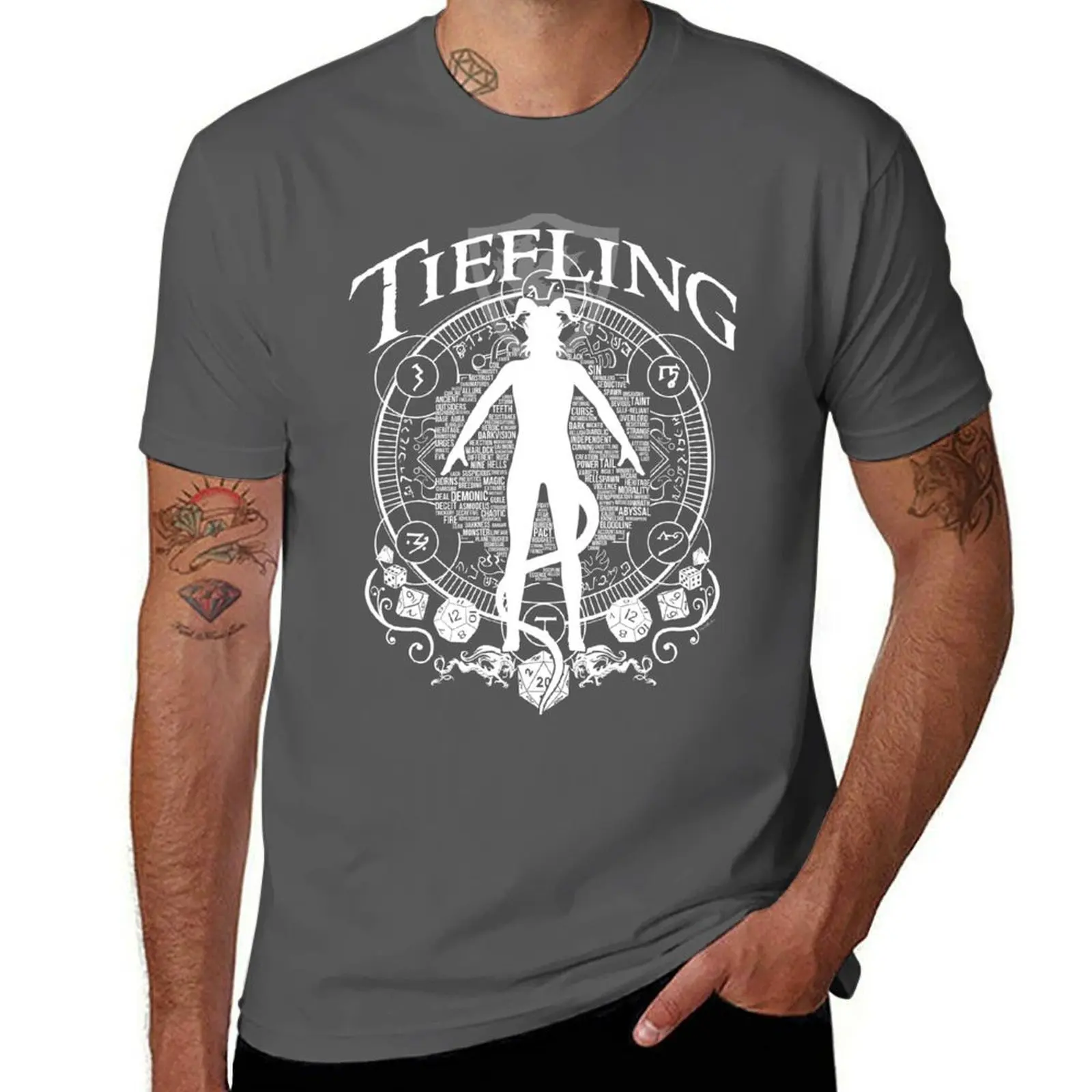 

Tiefling - White T-Shirt Big and Tall Casual T-Shirt