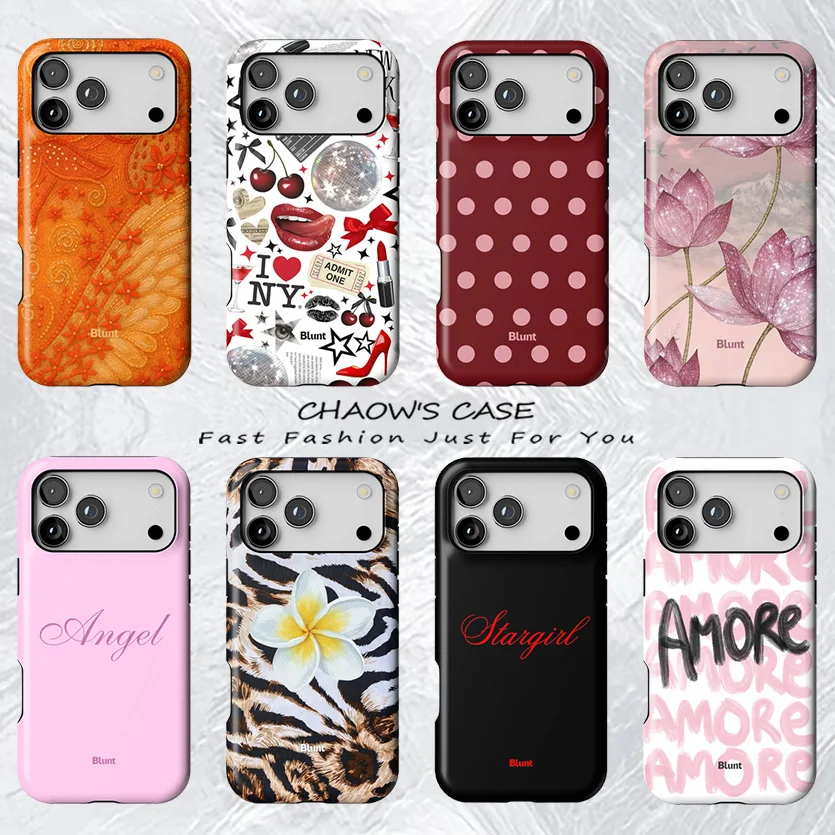 

Luxury Blunt Y2K Lotus Phone Case for iPhone 17 17e 16e 16 15 14 13 12 11 X XS XR XSMAX 7 8 Air Pro Max Plus Double-layer Cover