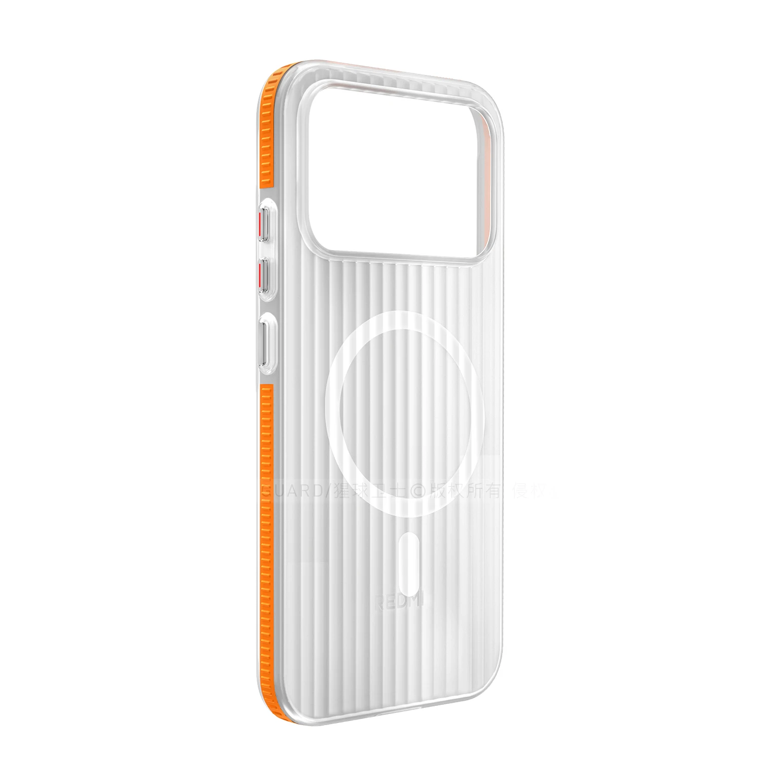 Etui Magnetyczne Matowe Przezroczyste z Paskami w Stylu Bagażowym na Telefon Xiaomi POCO F8 Ultra F8 Pro, Kompatybilne z MagSafe, Twarda Obudowa — zdjęcie produktu 4
