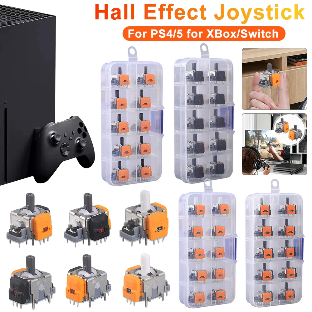 Analog Sensor 3D Hall Effect Joystick Controller Thumbstick Replacement Controller Repair Part Game Accessories For PS5 PS4 Xbox