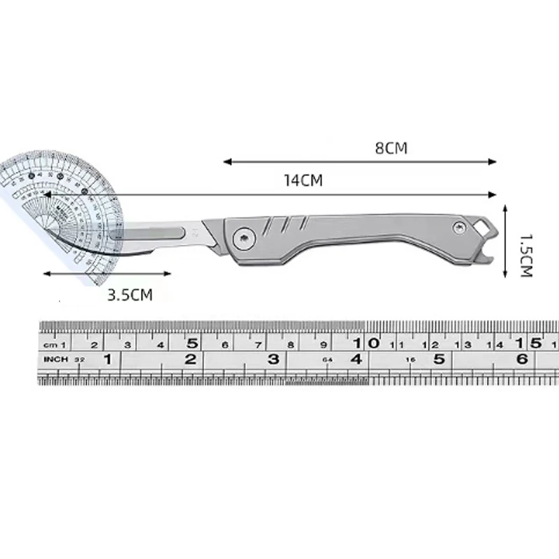 Mini Edelstahl Oberfläche Titan plattiert Griff chirurgisches Messer Outdoor Camping Open Box tragbare edc chirurgisches Messer