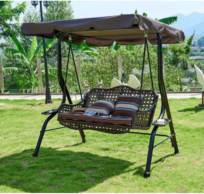 

High-End Iron Hanging Basket Chair Indoor and Outdoor Balcony Swing with Covered Courtyard for Home Park Villa