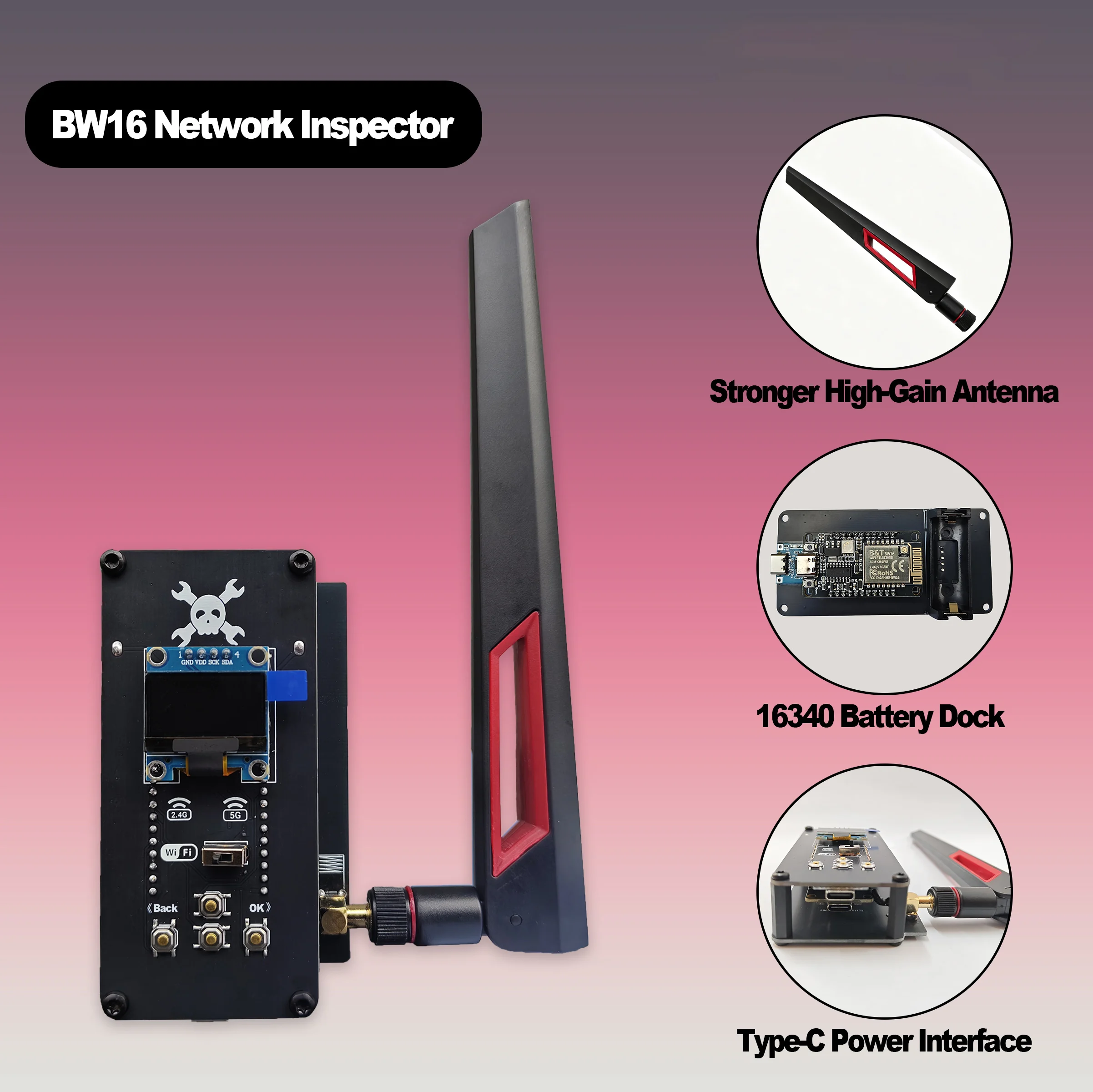 New BW16 Dual Band WiFi Development Board 2.4G & 5G Wireless Network Signal Module