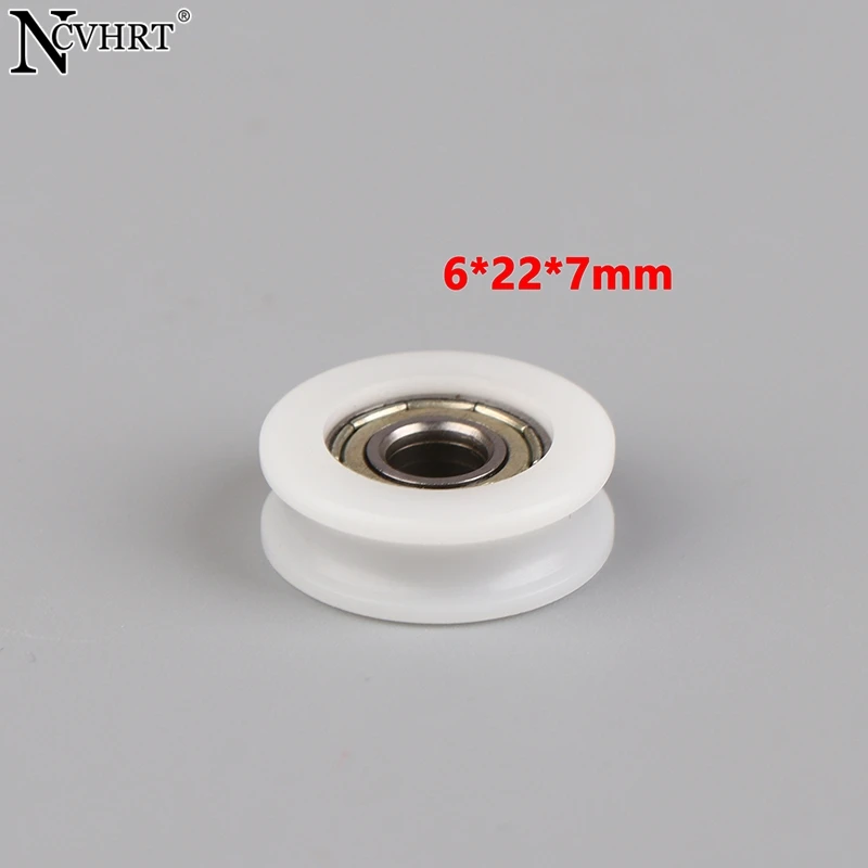 Moving Door And Window Slide Wheel 626 Bearing Pulley 6*22*7MM Planar Wheel U-shaped Groove Nylon Pad Injection Material