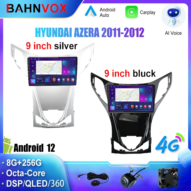 Android Car Radio GPS Navigation Multimedia Video Player for HYUNDAI AZERA 2011 2012 Stereo Tape Recorder Screen Head Unit 4G