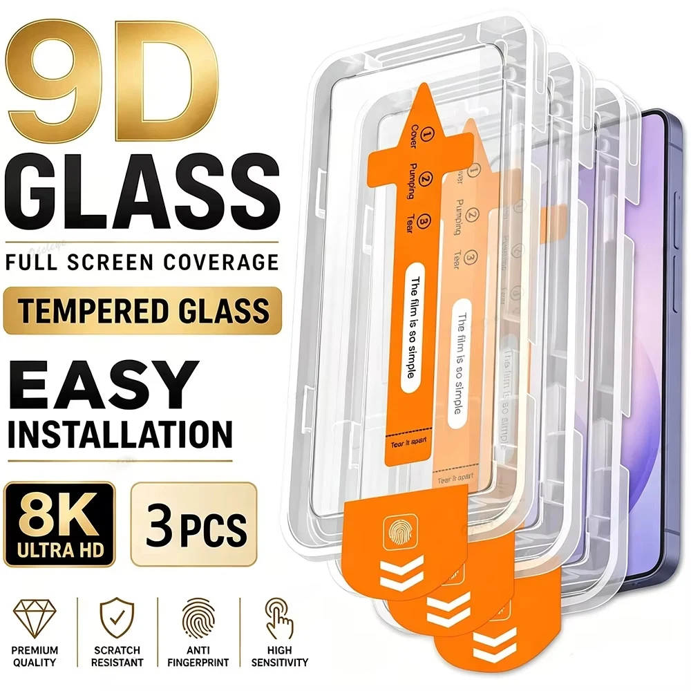 3-1 Stück HD staubfreies gehärtetes Glas für Poco X6 X7 Pro F7 F6 M7 X5 Pro X3 NFC F3 Displayschutzfolie für Poco M6 M5S C65 C75 M6 X4