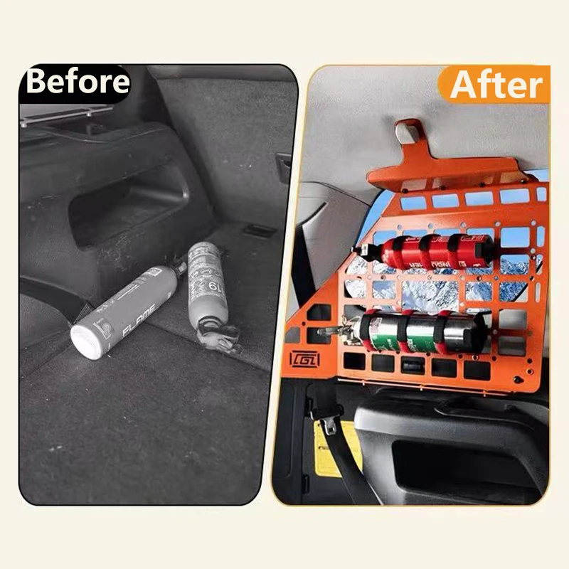 Car Emergency Tool Mount Holder Universal Trunk Bracket Adjustable Strap Secure & Easy Install Durable for Vehicle Safety