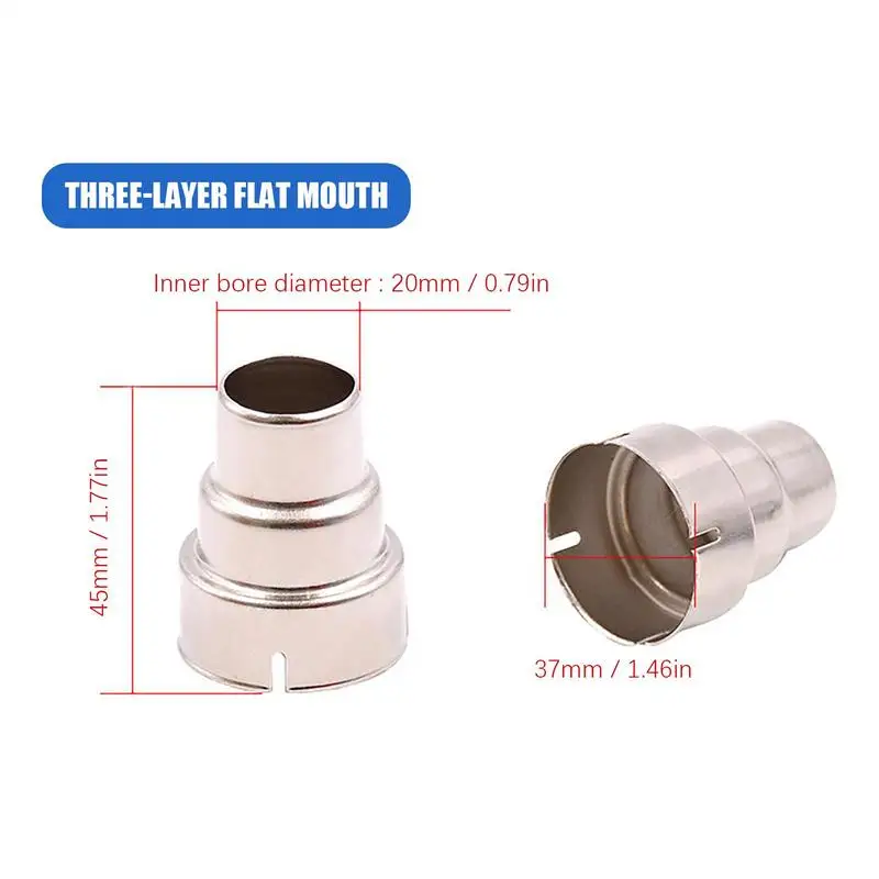 

Heat Machine Nozzle Reusable Hot Machine Welding Nozzle 5x Portable Soldering Accessories Multifunctional Air Heater Attachments