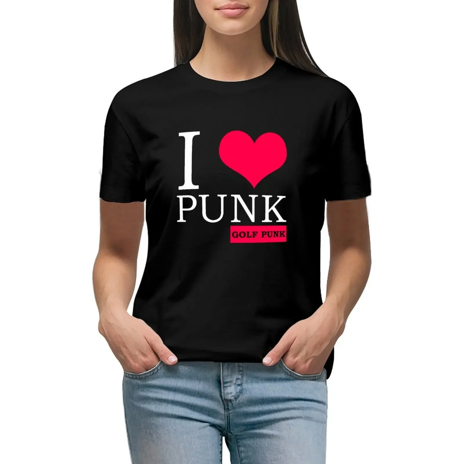 

I love punk, golf punk T-Shirt anime clothes aesthetic clothes funnys sweat luxury designer clothing Women