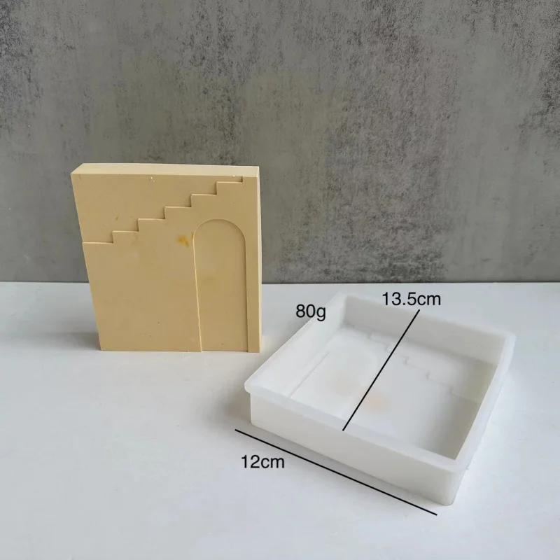 Wall Building Aromatherapy Candle Mould Diffuse Gypsum Mold Geometric Flat Arch Stairs Candle Mould Car