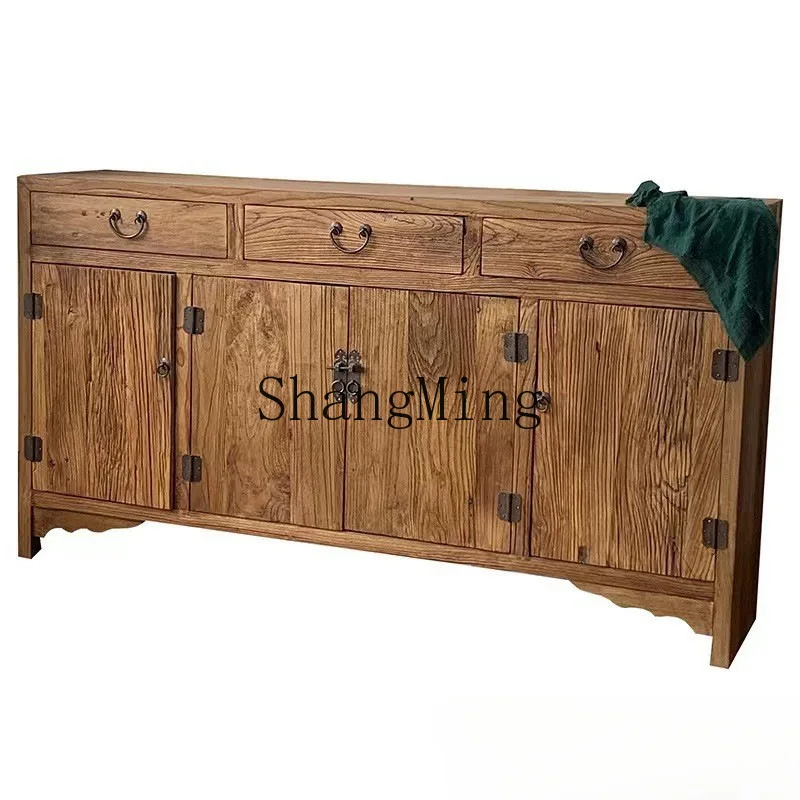 

FG Chinese old elm living room porch dining side storage cabinet multi-layer shoe cabinet locker