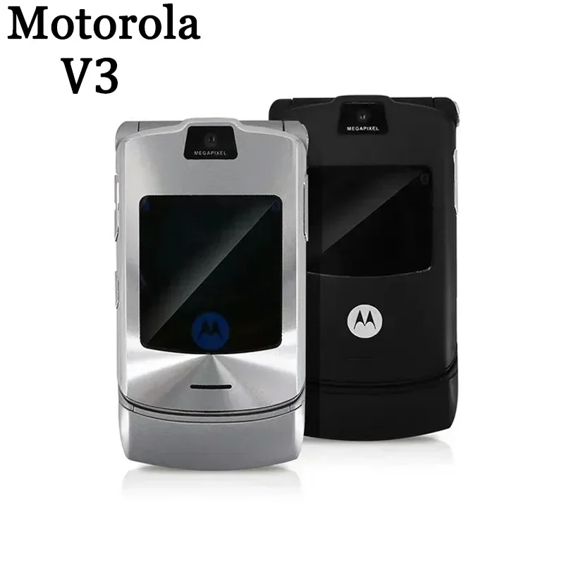 Refurbished Motorola RAZR V3 90% Brand New Original Unlocked Flip Bluetooth Phone GSM 850/900/1800/1900 Mobile Phone