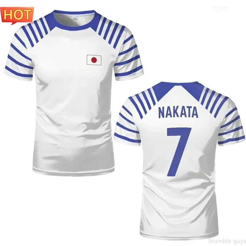 Captain Tsubasa Nankatsu Anime Fußball-Trikot Herrenbekleidung Jungen T-Shirt Kinder Cosplay Rollenspiel Kurzarm-Shirt