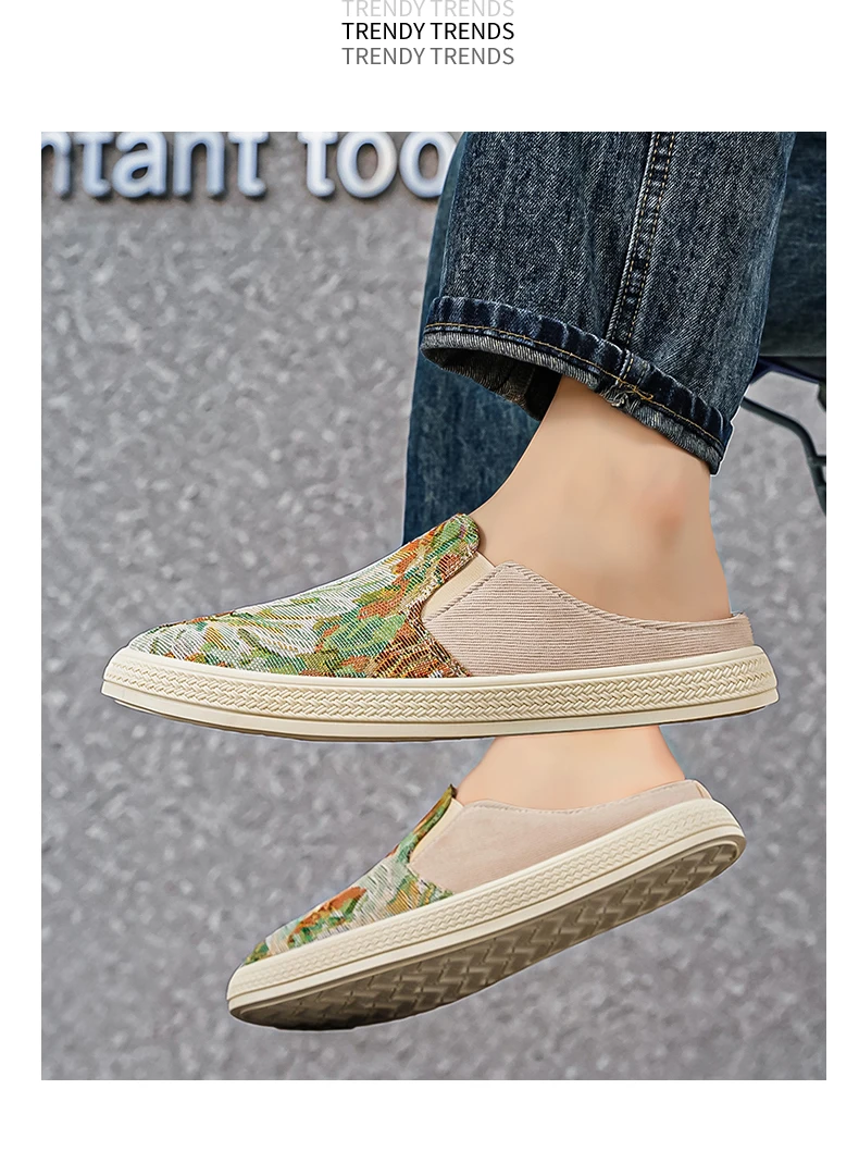 Outdoor-Sandalen für Herren, Halbschuhe, Sommer-Freizeitschuhe, Canvas, weicher Boden, leichter Wanderschuh, vulkanisierter Schuh – Detail 33