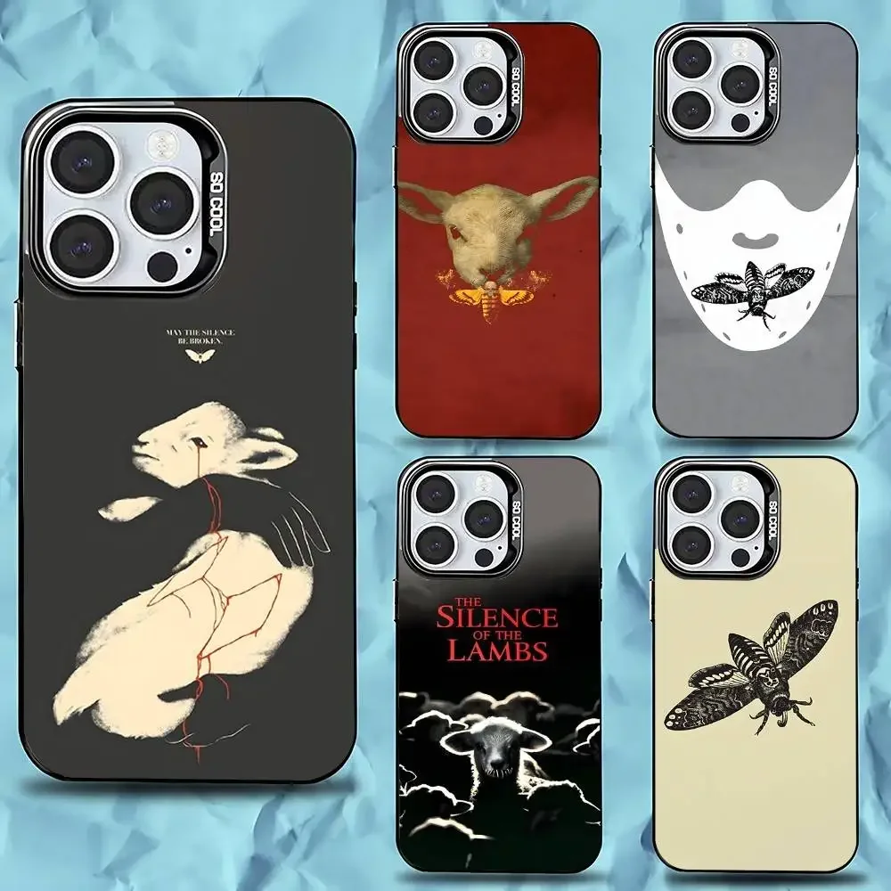 Coque de téléphone S-Silence of the Lambs pour iPhone 16, 15, 14, 13, 12, 11, Pro, Max, Plus, Mini, XS, SE, anti-chute, noir mat, pare-chocs rigide