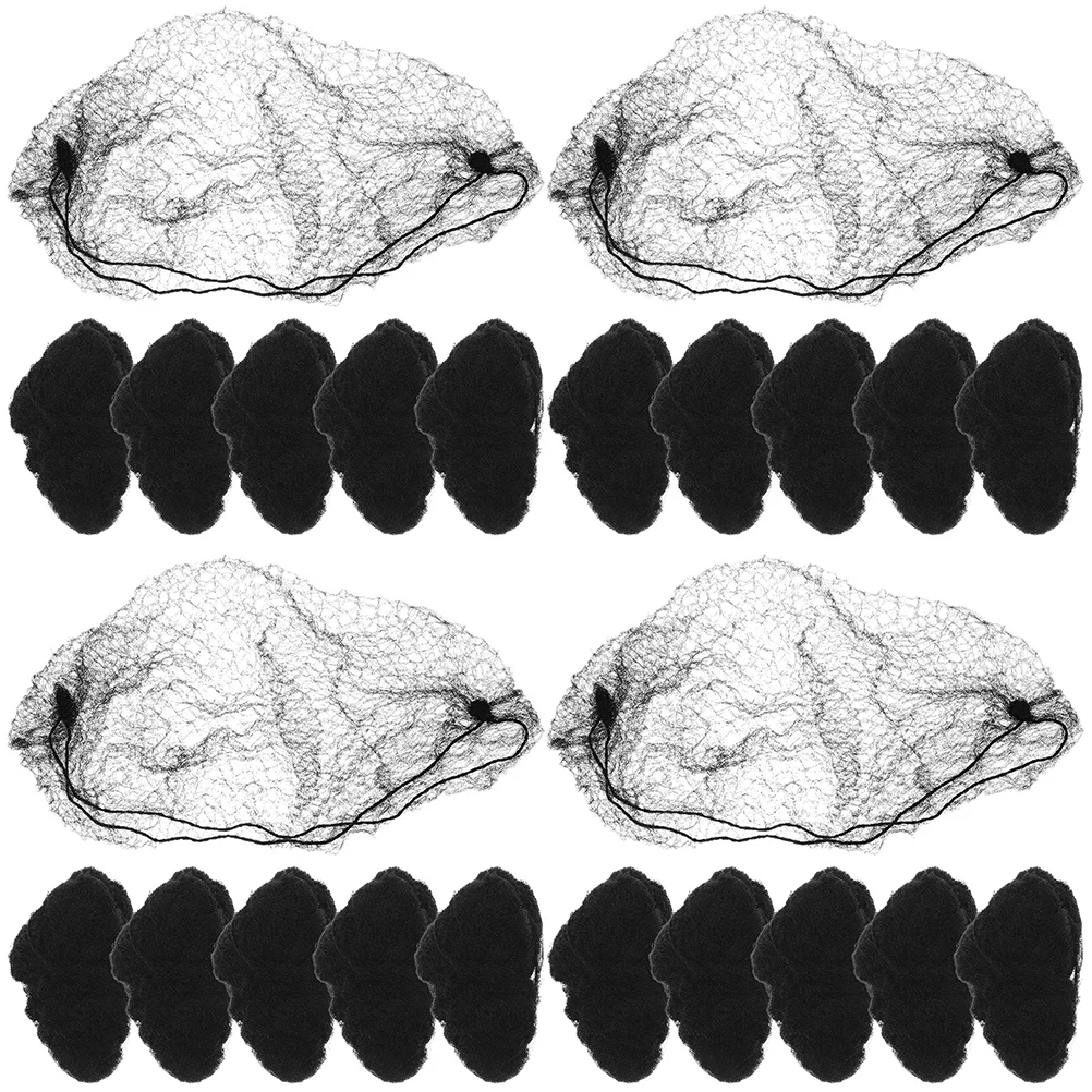 60pcs Invisible Hair Net Elastic Mesh Bun Cover For Dancer Nurse Stewardess Women Hair Accessories Ballet Bun Maker