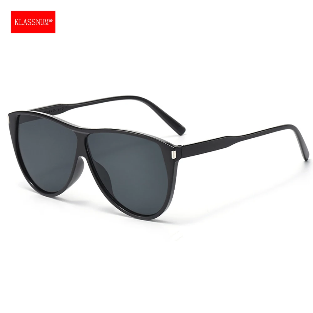 KLASSNUM Women Oversized Aviator Sunglasses Anti UV400 Lens Vintage Large Frame Trendy Sun Glasses Brand Designer Eyepiece Party