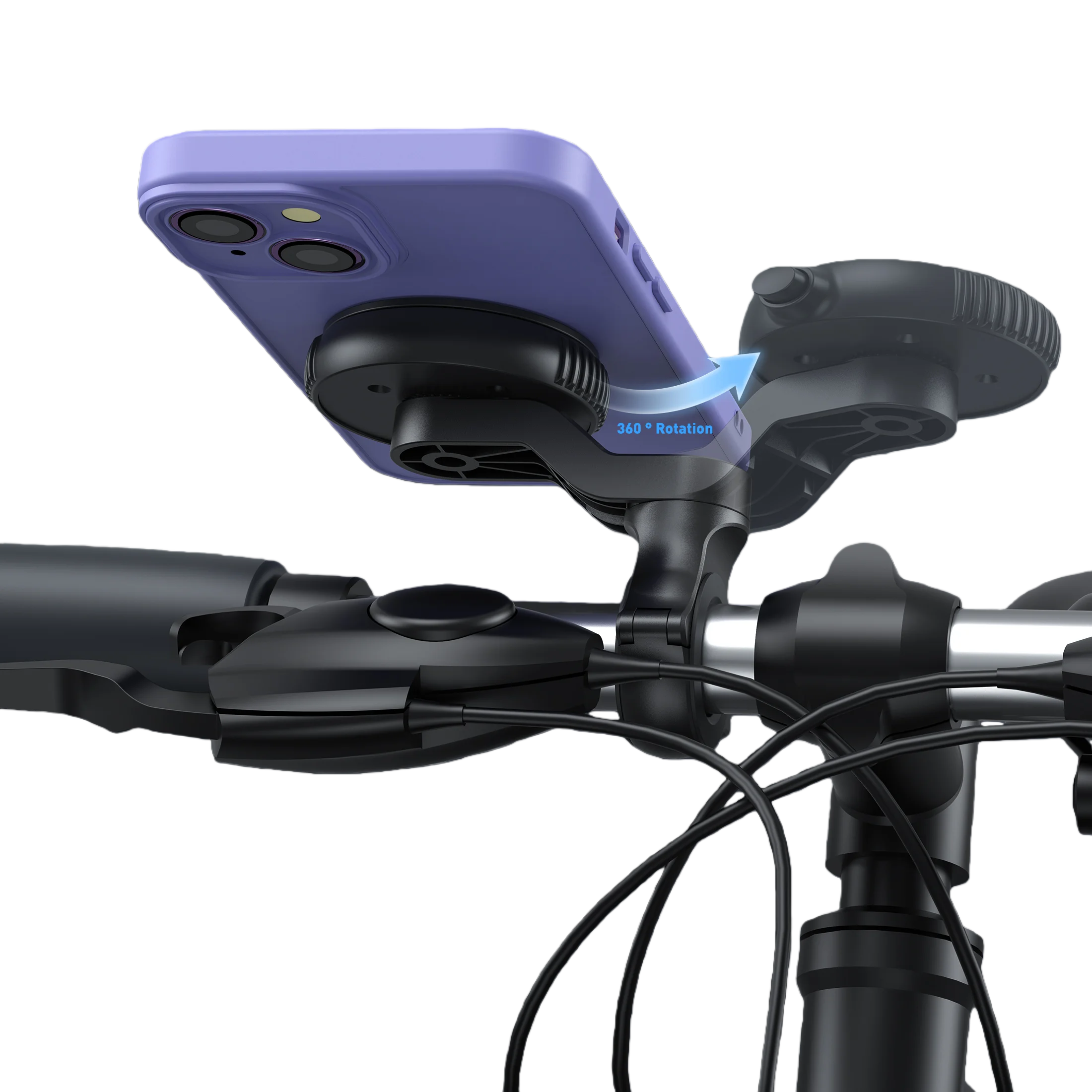 Magnetic Motor Phone Holder Quick Attach Bike Stem/Review Mirror Bracket Mount With/Without Absorber for 4.7-7.2inch Mobiles