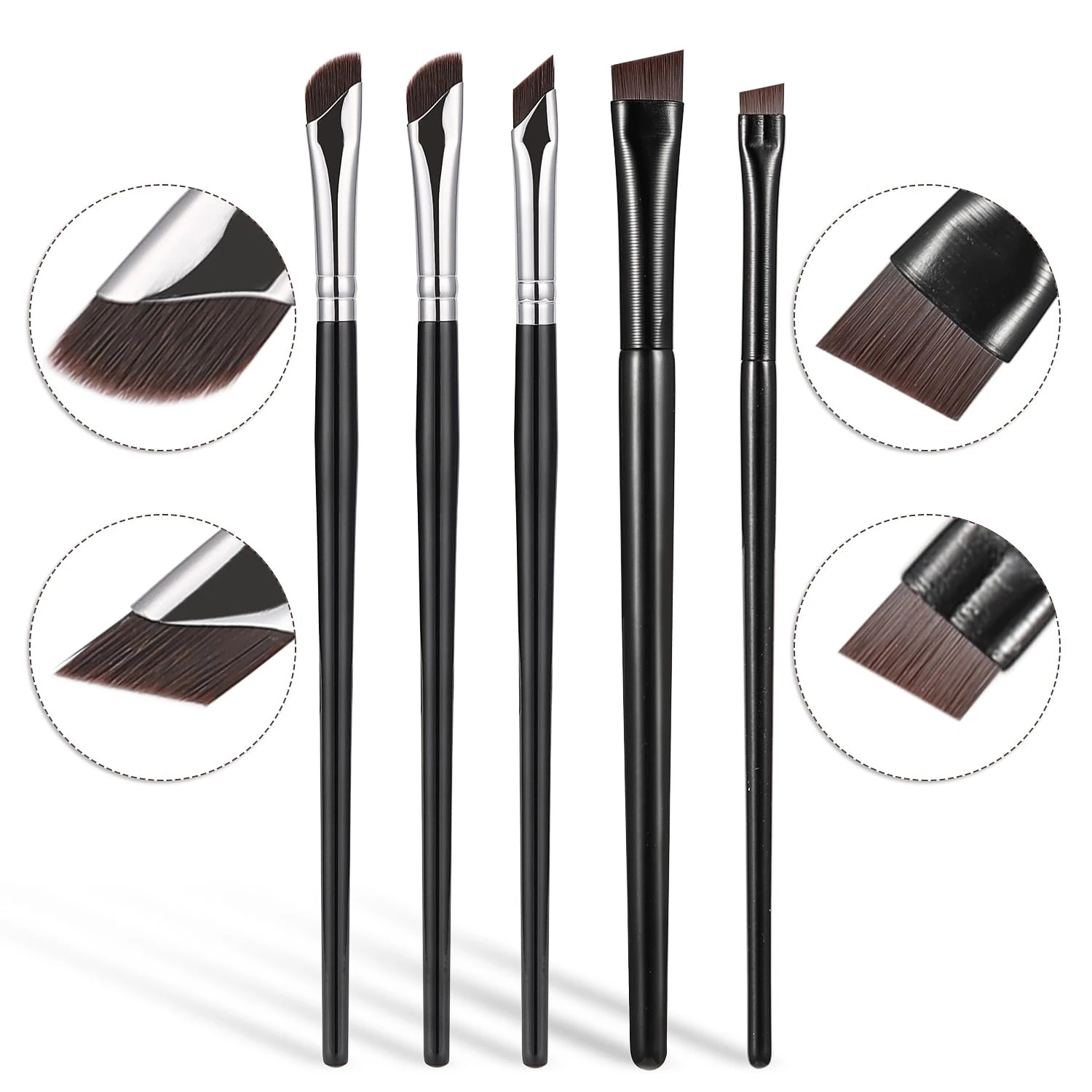 

Flawless Makeup Looks Achieved with 5 Ultra-Thin Eyeliner Brushes - Versatile, Precise, Perfect for Beauty Enthusiasts. Create S