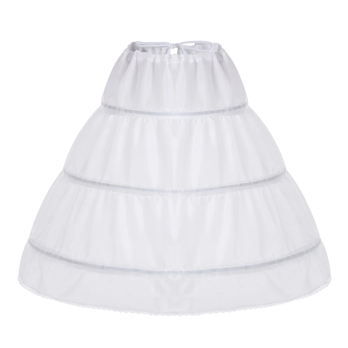 Meninas 3 hoop flor menina crinoline saia petticoat