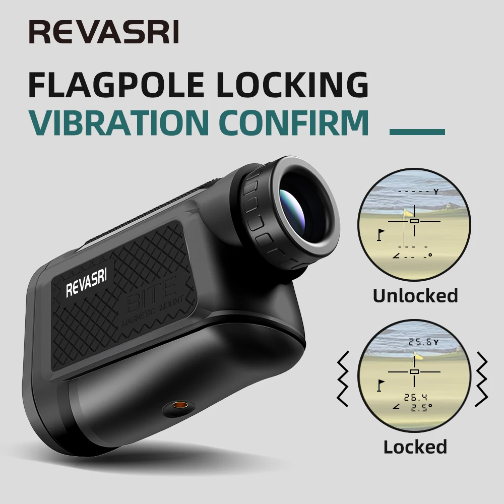 1000 Yards Laser Golf Distance Rangefinder with Slope 6X Magnification Rechargeable Range Finders Golfing Flag Lock Vibration