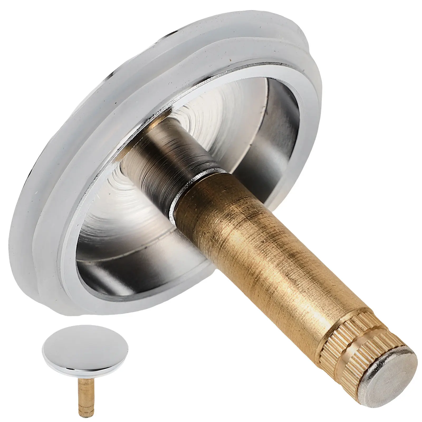 

Заглушка для слива в ванне, медно-пластиковая, с вращающимся силиконовым уплотнителем, легко устанавливаемая, аксессуар для ванны и раковины