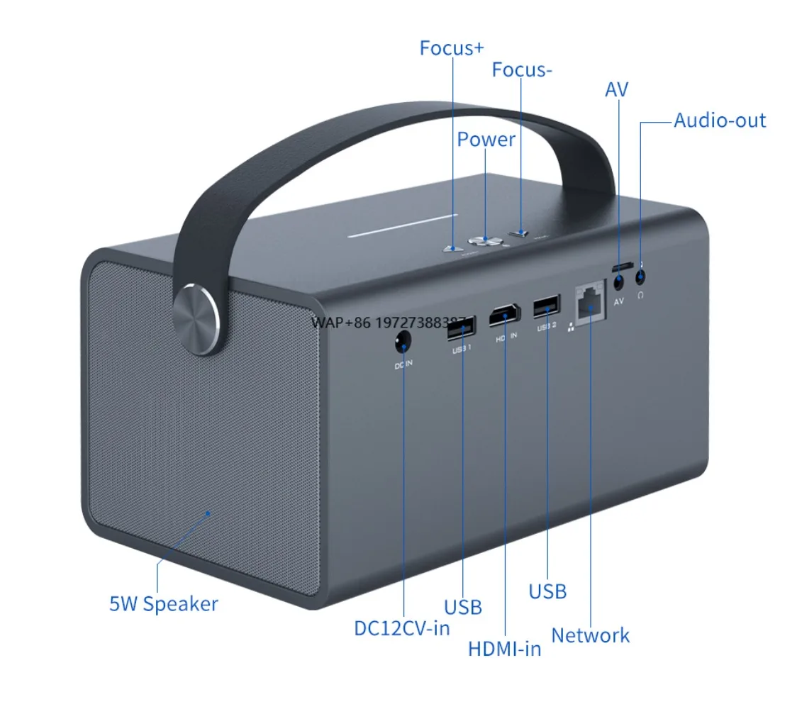 

New Android 9.0 Projector Home Theater Projectors LED Mini Portable Projector