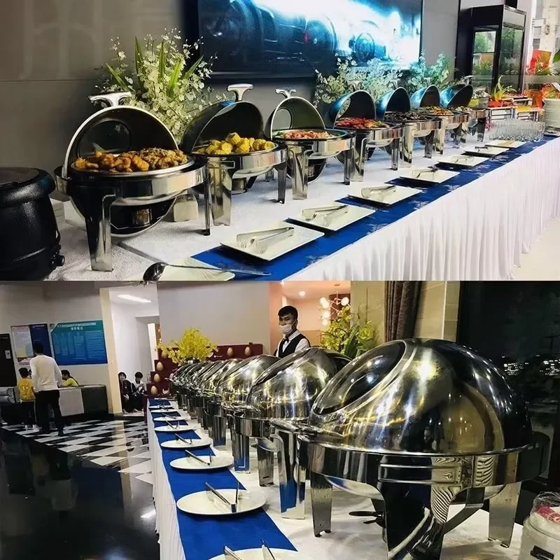 High Quality Kitchen Equipment Stainless Steel Chafing Dish Buffet Rectangular Chafing Dish Food Warmer