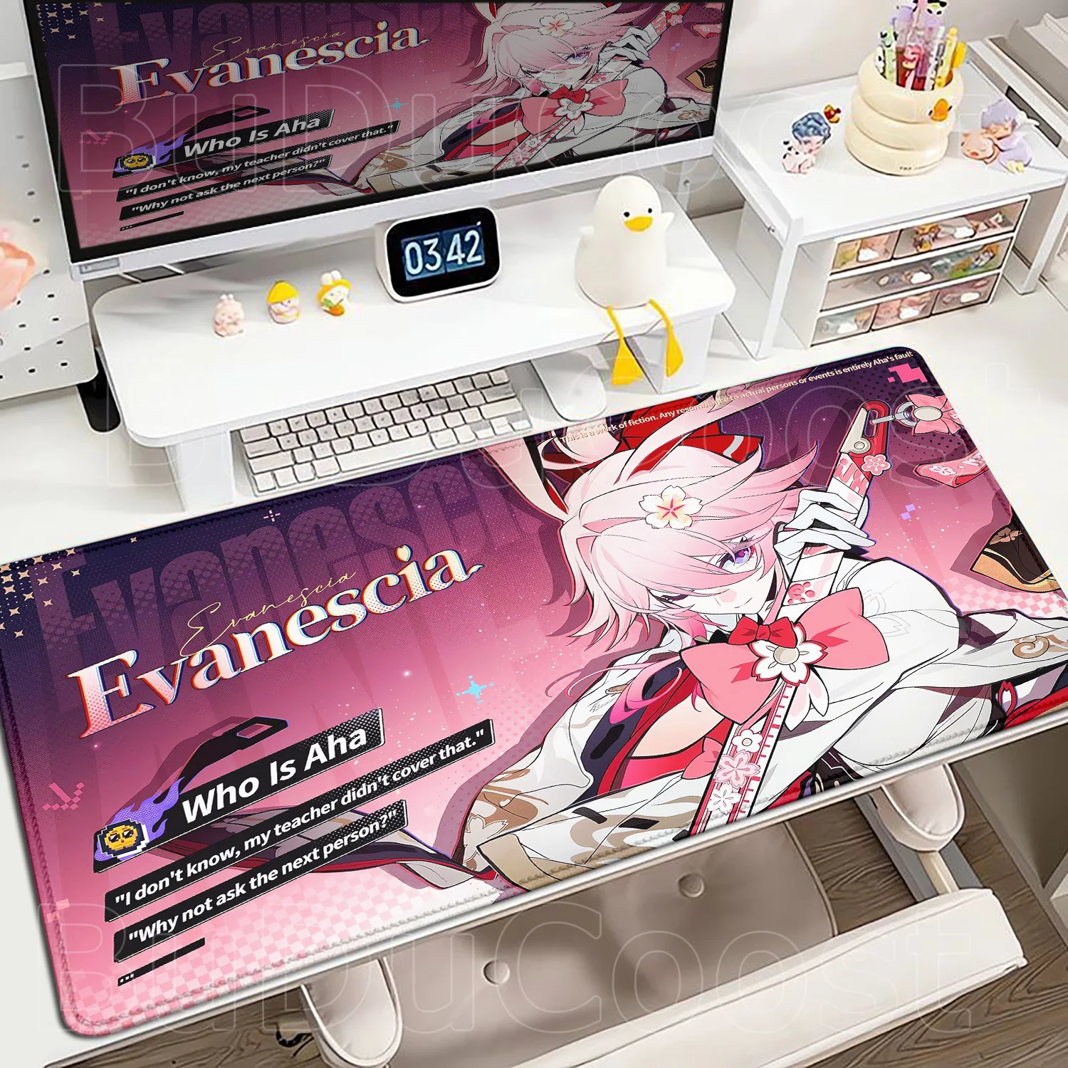 HD New Sparxie Evanescia Yao Guang Mouse Pad Non-slip Rubber Laptop PC Mousepad Honkai Star Rail Cute Mat Anime Gaming Desk Mats