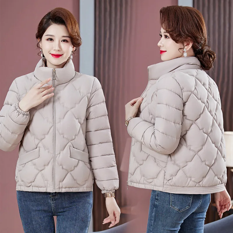 Mantel katun pendek wanita, jaket Luaran parka longgar versi Korea katun pendek 2023 untuk perempuan