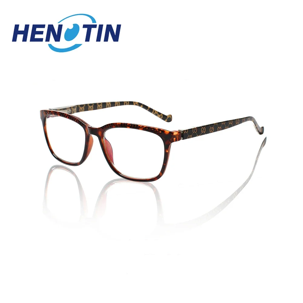 

Henotin Fashion Reading Glasses Spring Hinge for Men and Women Ultra-light HD Presbyopia Optical Magnifier Reader 0~600