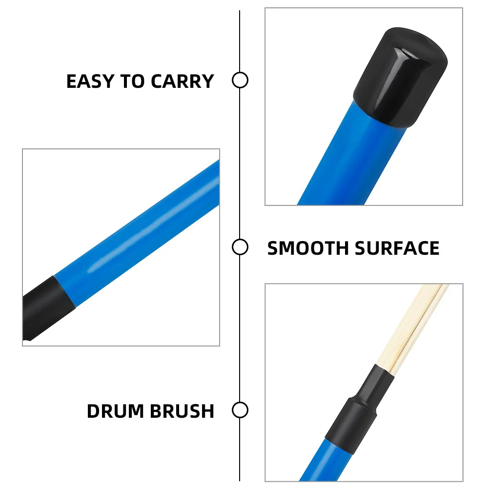 زوج واحد من فرشاة الطبل بمقبض خشبي، جودة صوت نقية، سهلة الاستخدام لأداء ملحقات أدوات قرع الطبول #2