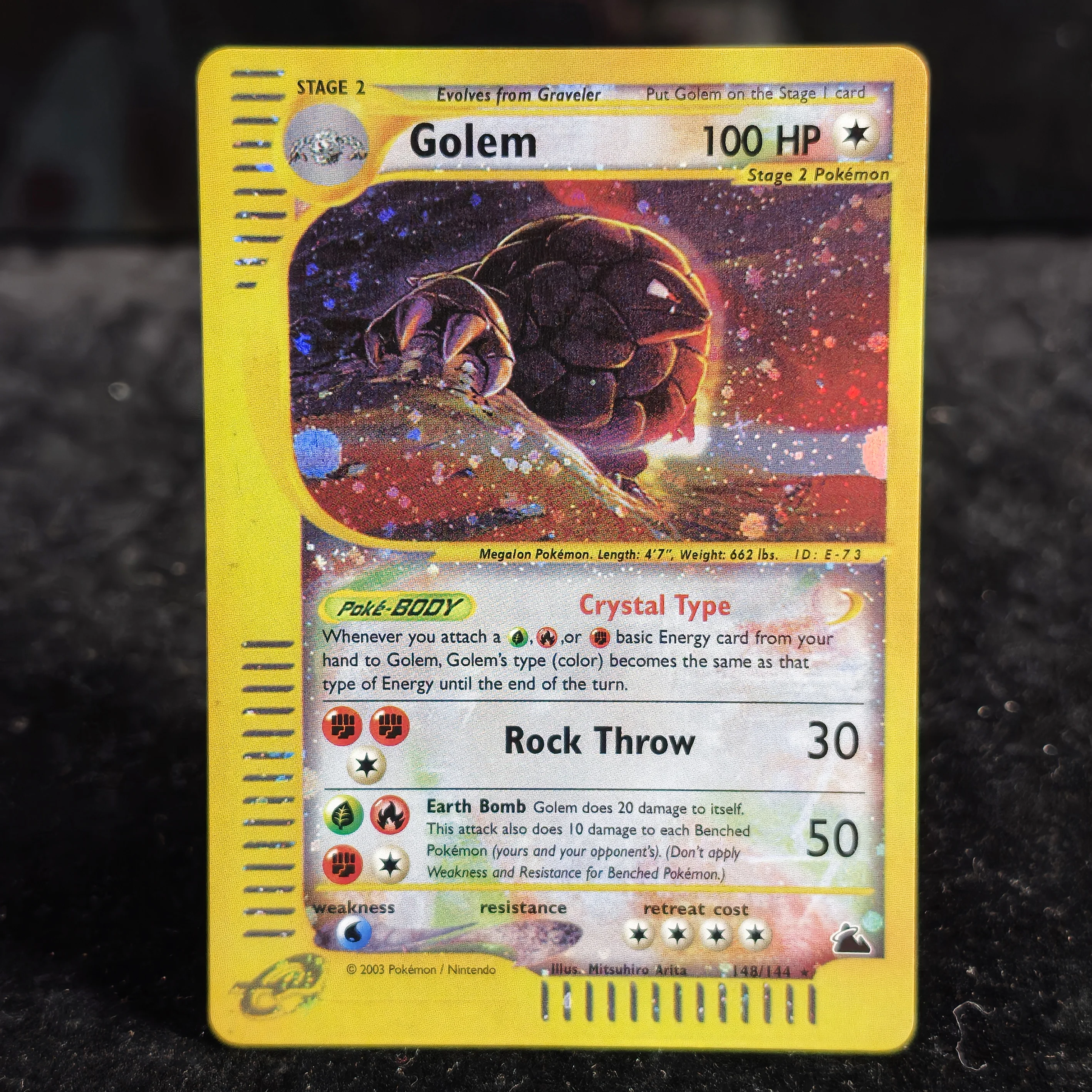PTCG Vintage e-Series Crystal Type Set Skyridge Aquapolis Kabutops Lugia Kingdra Crobat Golem Nidoking Holo Foil Proxy-Karten – Detail 9