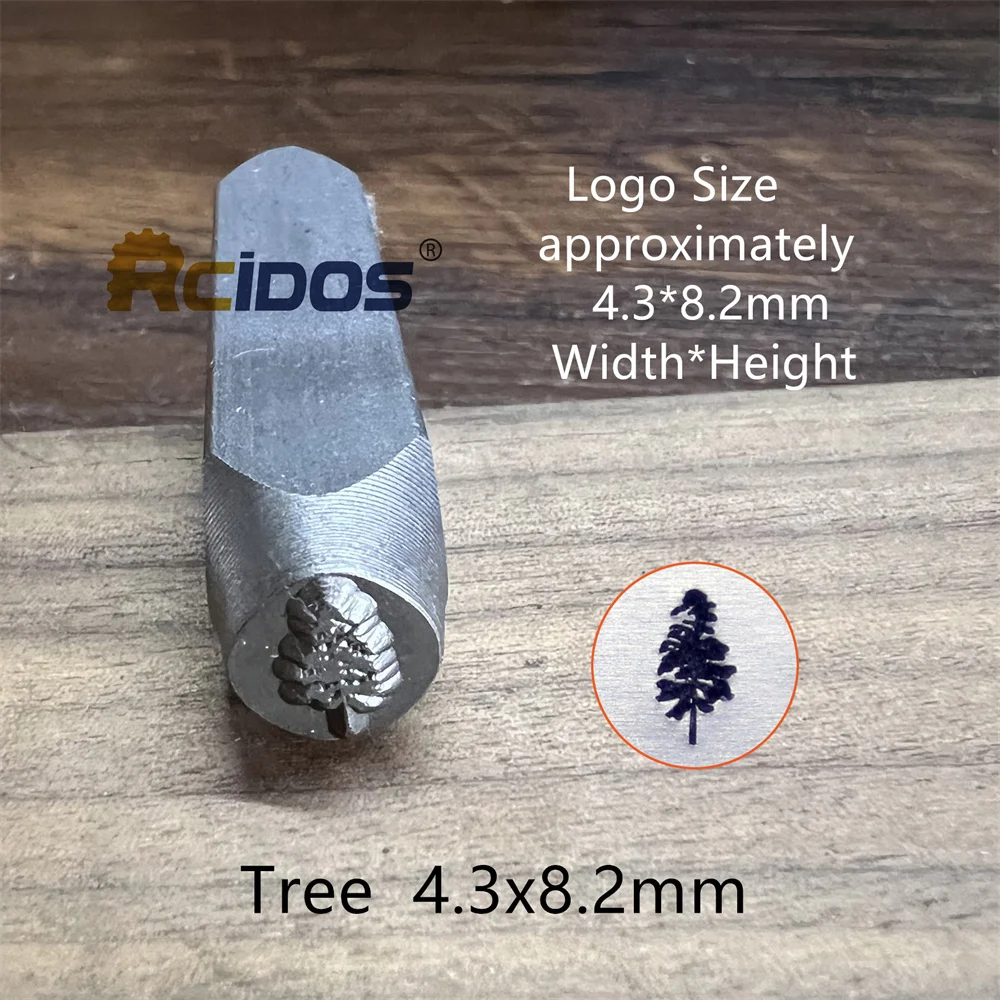 RCIDOS 8mm Mountain range/Cedar Tree Bear Design Metal Jewelry Stamps,DIY Bracelet Marks Die Mold,1PCS price